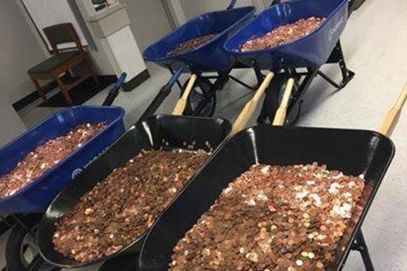 Man saves Pennies and Rakes in a Fortune